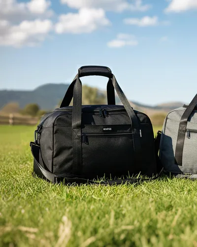 Vista 7 de ECOHUB Bolsa de artículos personales de 16 pulgadas, bolsa de viaje pequeña, bolsa de fin de semana, bolsa de gimnasio, bolsa de lona para pasar
