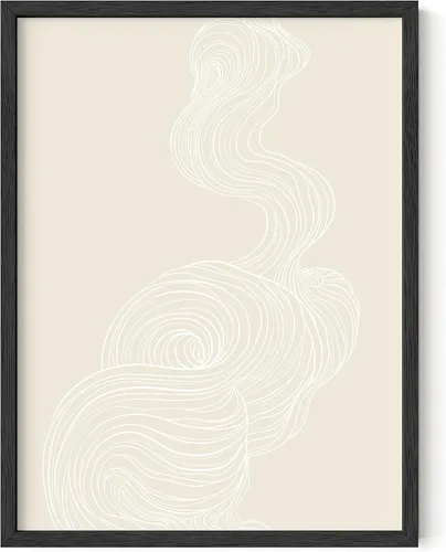 Vista 20 de HAUS AND HUES Impresiones artísticas abstractas en blanco y negro para decoración de pared moderna de mediados de siglo, arte abstracto en blanco