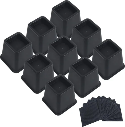 Vista 9 de DEDU Elevadores de cama de 3 pulgadas, resistentes, paquete de 9 elevadores de muebles para sofás de gran tamaño, elevadores de sofá con almohadilla