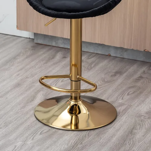 Vista 5 de Taburetes de bar modernos y ajustables giratorios, taburete de bar de cocina con respaldo, juego de 2, sillas de bar de estilo ocio, para isla