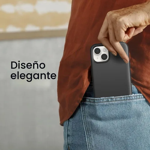 Vista 6 de OtterBox Funda para iPhone 14 y iPhone 13 (solamente) - Serie Symmetry + - Negro - Ultra-Sleek - Se ajusta a MagSafe - Bordes elevados para proteger