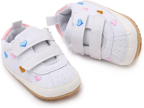 Vista 5 de SOFMUO Zapatos deportivos para bebés, niños y niñas, de piel sintética, antideslizantes, suela de goma suave, botines de vestir para niños pequeños