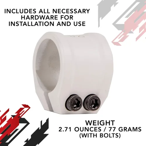 Vista 4 de ROOT INDUSTRIES Abrazaderas de litio para scooter - Abrazadera doble para scooter Pro - Compatible con manillares estándar/de gran tamaño, Blanco