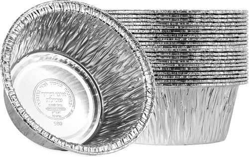 Vista 14 de PLASTICPRO Moldes redondos profundos de papel de aluminio de 10 pulgadas, aluminio desechable, aptos para congelador y horno - Para hornear