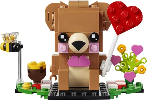 Vista 2 de LEGO BrickHeadz 40379 - Kit de construcción de oso de San Valentín, nuevo 2021 (150 piezas)