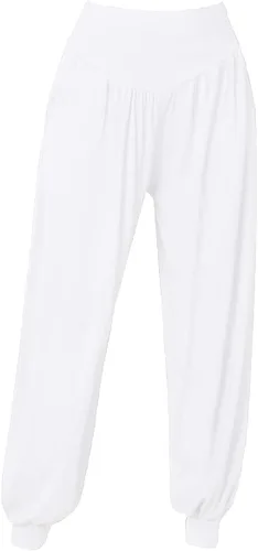 Vista 32 de Pantalones de algodón para mujer, elásticos, suaves, para yoga, deportes