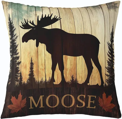 Vista 31 de Erosebridal Funda de almohada rústica de oso de 16 x 16 pulgadas, funda de almohada cuadrada decorativa de cuadrícula de búfalo, funda de almohada