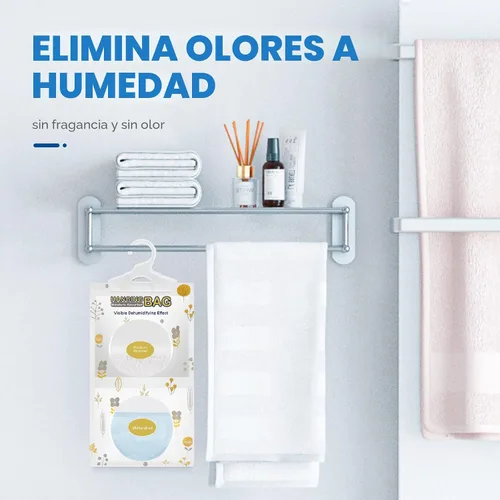 Vista 7 de Vacplus Paquetes absorbentes de humedad, paquete de 5 sin fragancia, paquetes de humedad, paquetes desecantes, bolsas deshumidificadoras de armario