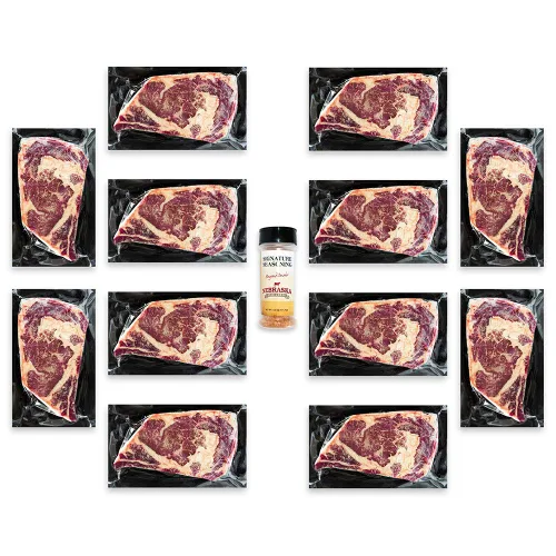 Vista 10 de Nebraska Star Beef Prestige Steaks - 12 paquetes con condimento exclusivo (filet mignon de 12 a 5 onzas)