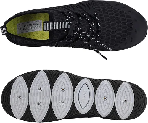 Vista 2 de MAYZERO Zapatos de agua para hombres y mujeres, zapatos de surf, playa, piscina, zapatos de punta ancha, senderismo, zapatos de agua, zapatillas