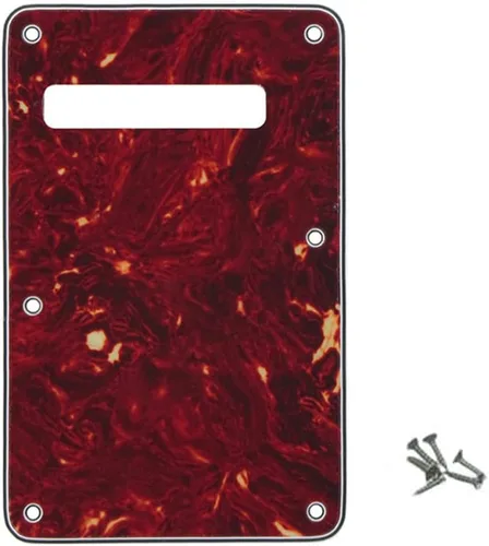 Vista 13 de ROLIZO Pickguard Tremolo - Placa trasera estándar para guitarra Stratocaster, fabricada en Estados Unidos, perla envejecida multicolor/fantasía