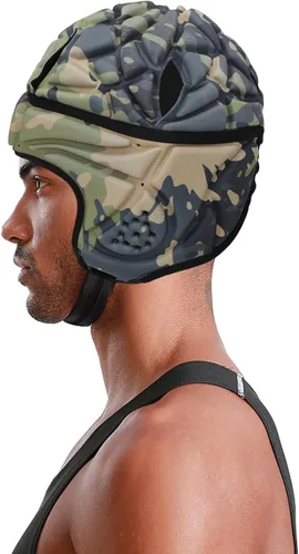 Vista 3 de Casco de rugby ajustable, protector de cabeza de hockey, protector de cabeza de hockey, protector de cabeza de fútbol, gorra Scrum Cap 7v7