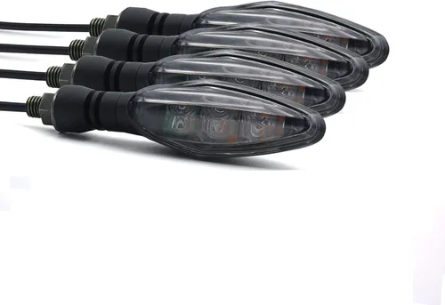 Vista 7 de Luz de señal de giro LED universal para Kawasaki para Honda para Yamaha para Suzuki - Lente ámbar