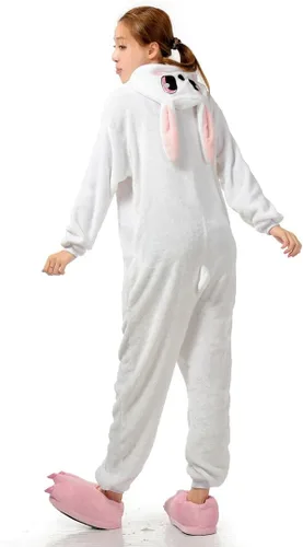 Vista 3 de MizHome - Pijama de conejo blanco para cosplay