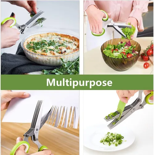 Vista 10 de X-Chef Tijeras multiusos de 5 hojas para hierbas