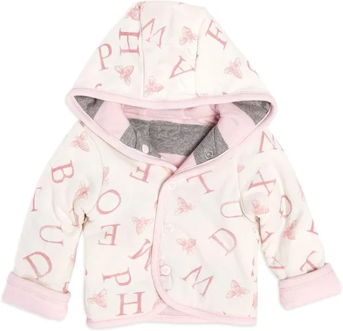 Vista 2 de Burt's Bees Baby Sudaderas para bebé, chaquetas ligeras con cremallera y abrigos con capucha, algodón orgánico, Flor Abc