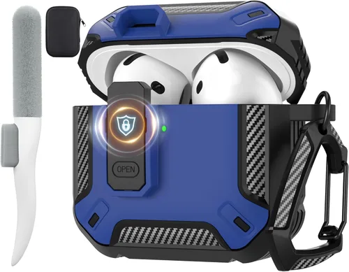 Vista 14 de Maxjoy Funda para AirPods Pro 3 2025, MagSafe compatible con bloqueo automático, funda protectora a prueba de golpes con soporte para teléfono