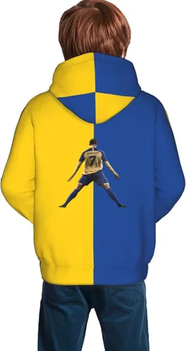 Vista 2 de LUJA DLING Ronaldo #7 Cr7 - Sudadera con capucha para adolescentes con bolsillo