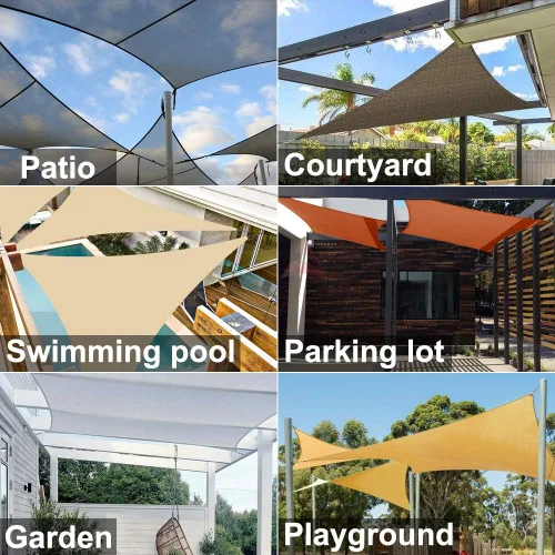 Vista 6 de Kit de herramientas para toldo, kit de accesorios de acero inoxidable para triángulo, cuadrado, rectangular, instalación de toldo para patio y césped