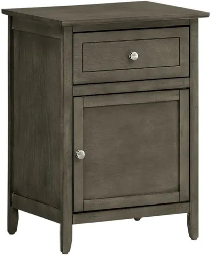 Vista 7 de Glory Furniture Izzy Mesita de noche de madera maciza con 1 cajón/1 puerta, color amarillo