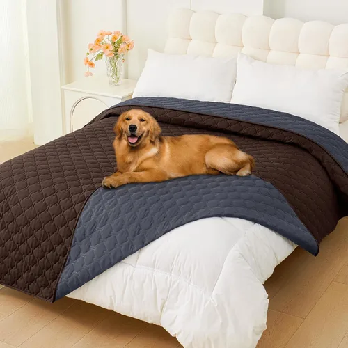 Vista 81 de Smiry Funda impermeable para cama de perro, manta reversible para mascotas para sofá Manta suave lavable para perro, funda a prueba de fugas