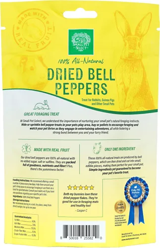 Vista 4 de Small Pet Select - Pimiento seco, un regalo natural para conejos y cobayas, 2 onzas