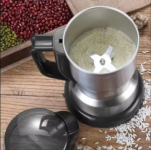 Vista 2 de Molinillo de café eléctrico, molinos de grano, Molinillo de especias eléctrico, Rectificadora de polvo pequeña para el hogar, Molinillo de hierbas