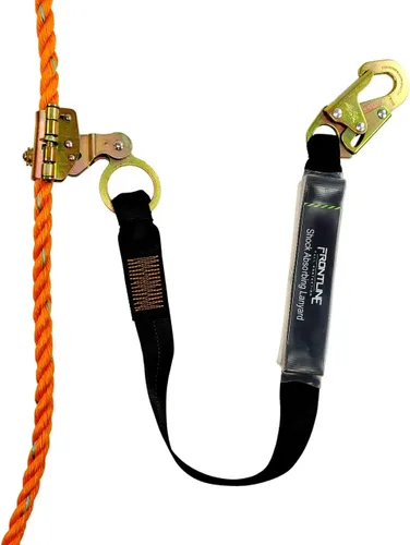 Vista 2 de FRONTLINE FALL PROTECTION RGSS58ES - Cuerda de agarre de 5/8 pulgadas con cordón de 3 pies Cumple con OSHA y ANSI Cordón de gancho a presión