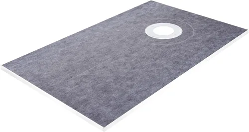 Vista 3 de VEVOR Kit de Bordillo para Ducha, 38"x60" Revestimiento de Bordillo para Ducha Impermeable con Brida de Unión Desplazada de ABS de 4", Rejilla