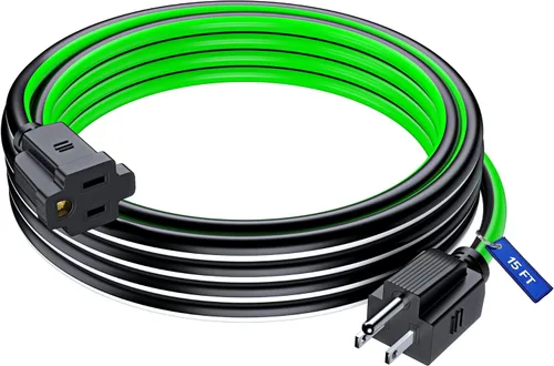 Vista 42 de Maximm Cable de extensión negro y azul de 10 pies, SJTW de 16 AWG