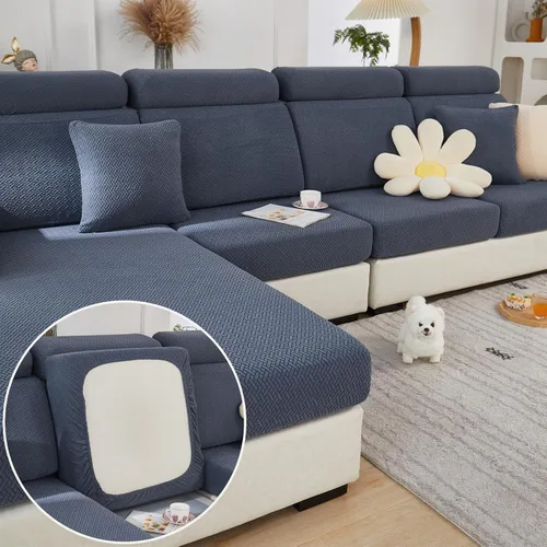 Vista 32 de Fundas de cojín para sofá, fundas de cojín lavables para mascotas, funda protectora elástica antideslizante para muebles