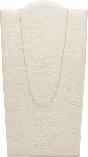 Vista 2 de Fossil - Collar con colgante de acero inoxidable en tono dorado para mujer