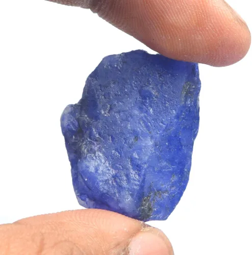 Vista 4 de Gemhub - Piedra de zafiro azul áspera, 34,00 quilates, piedra de zafiro azul natural