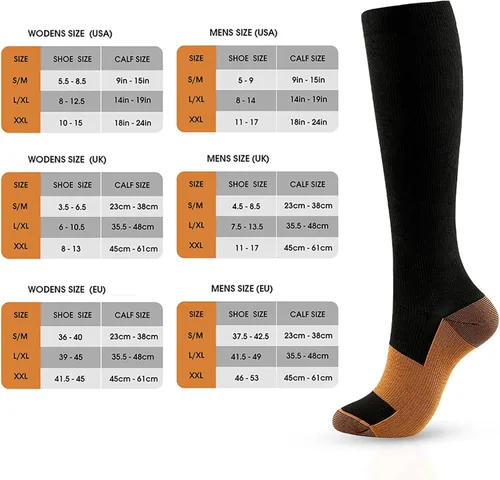 Vista 3 de El mejor apoyo para enfermeras, correr, senderismo, calcetines de compresión para mujeres y hombres, el mejor apoyo para enfermeras, atletismo