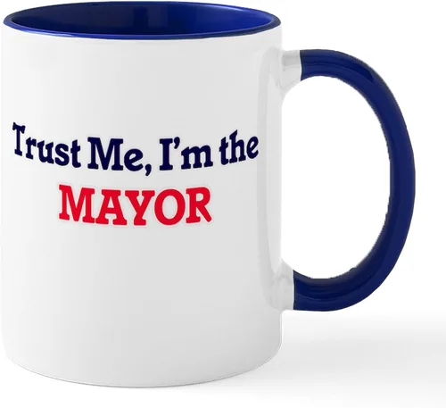 Vista 21 de CafePress I Love Mayor Mug Taza de café de cerámica de 11 oz (11.0 fl oz)