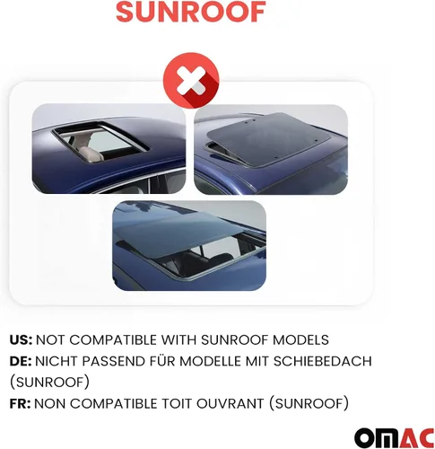 Vista 3 de OMAC Barras transversales de aluminio para Toyota RAV4 2006-2012 – Max 165 lb / 75 kg – 2 barras plateadas