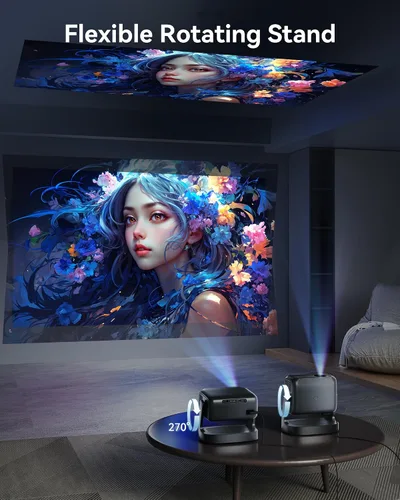 Vista 9 de [1800 ANSI / AI Auto Focus / Control de voz] Proyector 4K con WiFi y Bluetooth, proyector inteligente para exteriores 4k, más de 10,000 aplicaciones