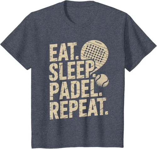 Vista 94 de Camiseta Eat Sleep Padel Repeat Padel Jugador de Tenis