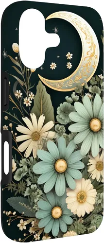 Vista 3 de Sage Green Wildflower Floral Moon Flower Botanical Case for iPhone 17