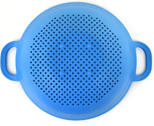 Vista 5 de Mintra Home Juego de coladores de colador de plástico: 3, 3.5 y 5 cuartos de galón (azul) con asas dobles fuertes y cuenco profundo, seguro sin BPA