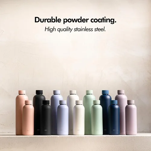 Vista 4 de [Usado] KIVY Stainless Steel Insulated Water Bottle 16oz Leak Proof BPA-Free Metal Water Bottle - Slim water bottle no straw - Blue water bottle