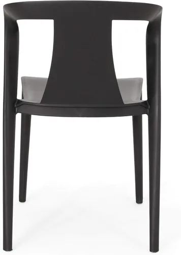 Vista 5 de Christopher Knight Home Ianthe - Silla de comedor para exteriores (juego de 2), color negro