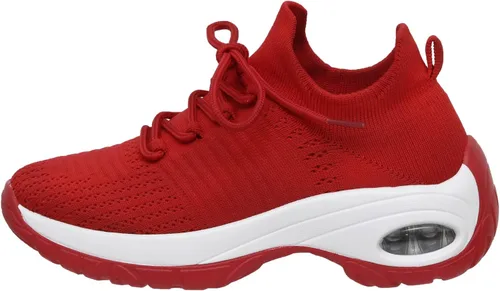 Vista 4 de CUSHIONAIRE Tenis Blaze de punto elástico para mujer + espuma viscoelástica y tecnología LiteSole
