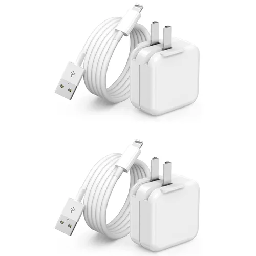 Vista 9 de Cargador para iPad de 10 pies, carga rápida, 12 W, USB, carga de pared, plegable, portátil, con cable de carga rápida USB A a Lightning de 10 pies