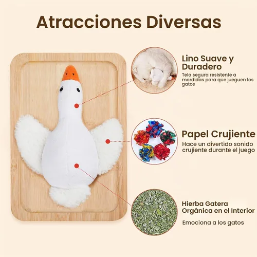 Vista 2 de Potaroma Juguetes para gatos de pájaros, paquete de 2 juguetes suaves