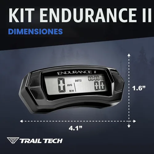 Vista 5 de Trail Tech Kit de velocímetro digital Endurance II 202-118