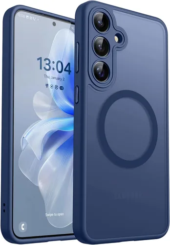 Vista 9 de CANSHN Funda diseñada para Samsung Galaxy A16-5G [protección completa de la cámara] [compatible con Magsafe] funda protectora trasera translúcida