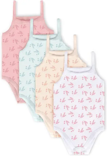 Vista 7 de Feathers Leafy Style - Body para bebé niña, súper suave, de una pieza para niños pequeños (paquete de 4)