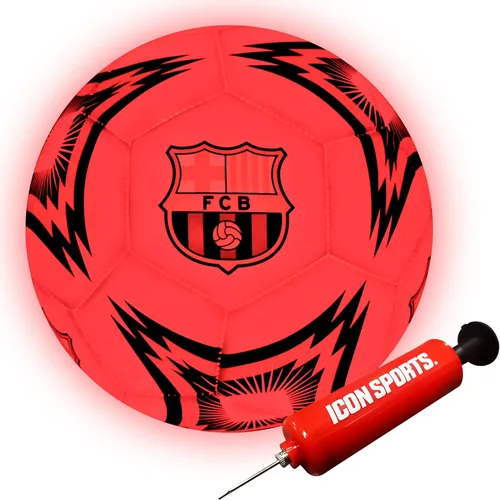 Vista 2 de Icon Sports Officially Licensed LED Light Glow in The Dark Soccer Ball - Size 5