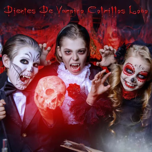 Vista 6 de TLPUHU 12 pares de colmillos de dientes de vampiro, 4 tamaños